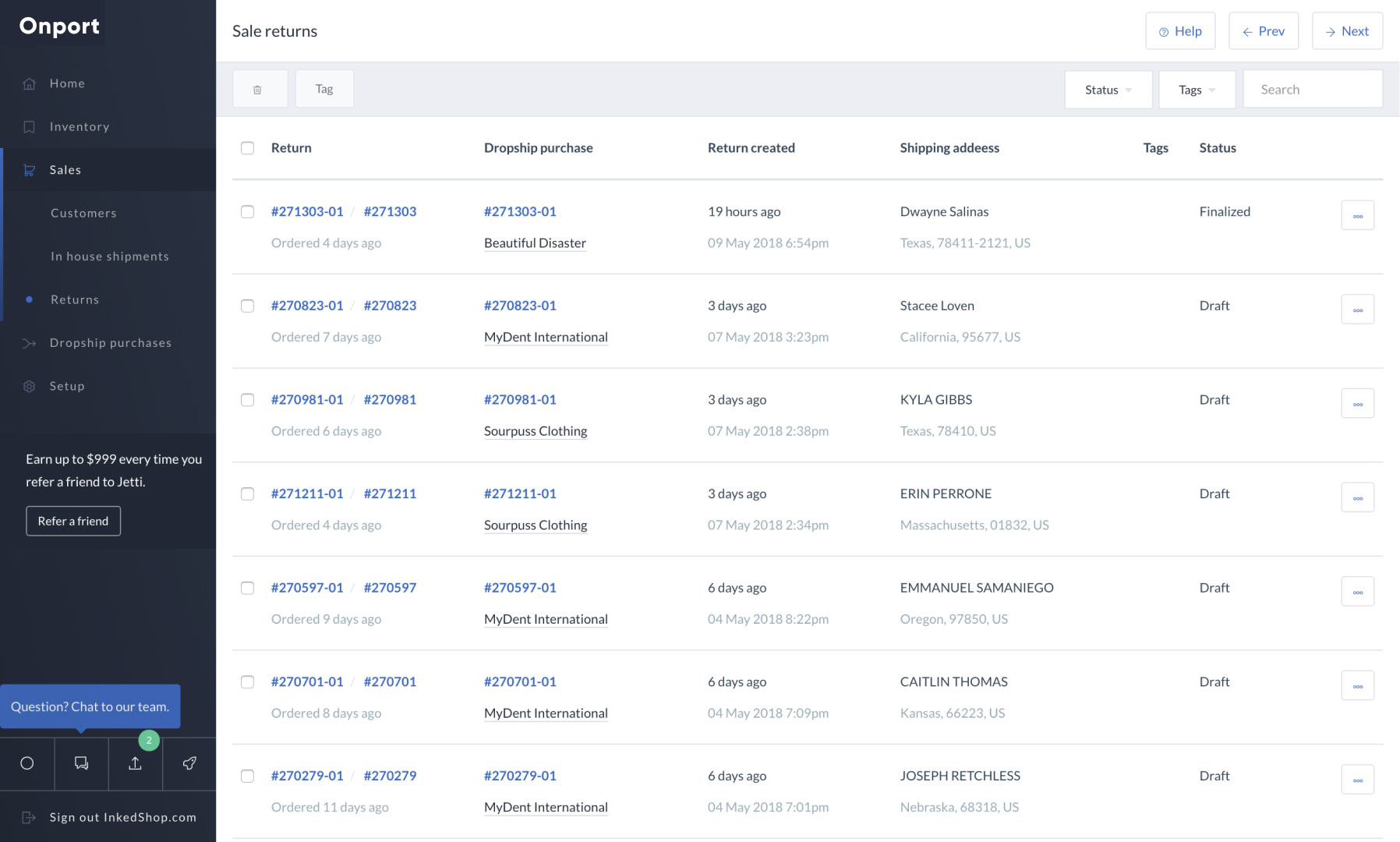 Returns management 